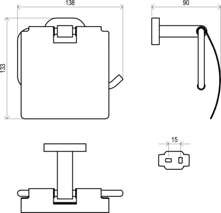 RAVAK CHROME Держатель для туалетной бумаги, хром, X07P191  