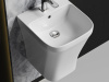 Ceramicanova Раковина моноблок подвесная DION, с отверстием под смеситель