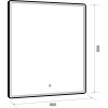 99.9029 POINT Зеркало 80x90 см, LED-подсветка