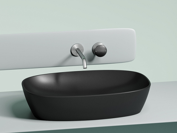 Ceramicanova Умывальник накладной овальный Element 600*380*138мм, черный