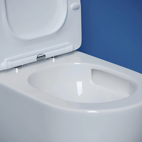 Ceramicanova  Чаша унитаза METROPOL Торнадо, ниж. под, горизонт. выпуск, креп. и сид.-крыш., белый 