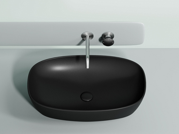 Ceramicanova Умывальник накладной овальный Element 600*380*138мм, черный