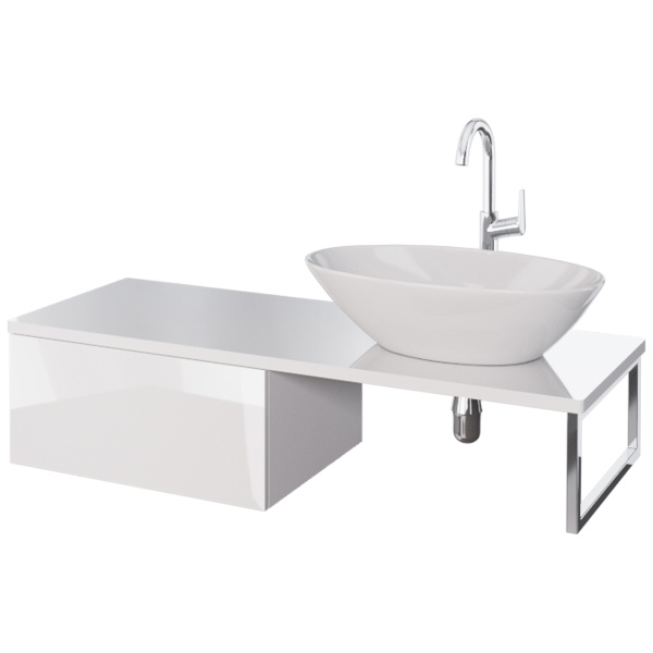 *99.9102 Консоль под столешн. LINE (СНЯТО), хром