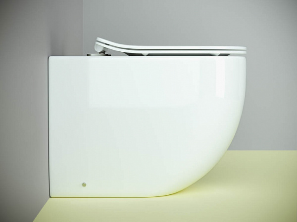 Ceramicanova Унитаз напольный пристенный Metropol Rimless,с ультратонким сид.,микролифт,белый