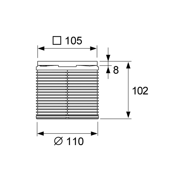 3660001 Базовая решетка 100х100мм