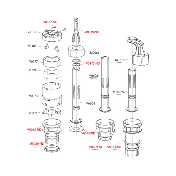 ALCAPLAST Арматура, сливной механизм для скрытых систем инсталляции