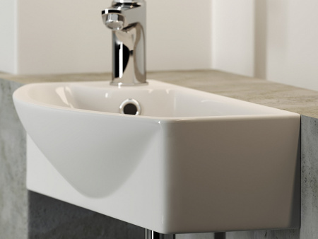 Ceramicanova Умывальник подвесной Element 455*220*130мм, чаша справа, белый