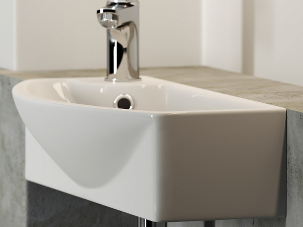 Ceramicanova Умывальник подвесной Element 455*220*130мм, чаша справа, белый