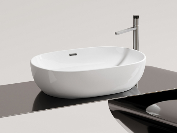 Ceramicanova Умывальник накладной овальный Element 610*420*155мм со сливом переливом