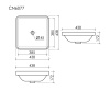 Ceramicanova Умывальник встраиваемая сверху квадратная Element 438x438x172