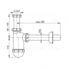 ALCAPLAST Сифон для умывальника Ø32 c накидной гайкой 5/4"