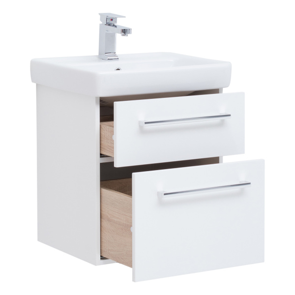 *77.0001W Тумба Dreja Q Max, 55см (СНЯТО) подвесная, белый глянец