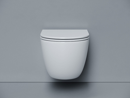 Ceramicanova Унитаз подвесной Alba 3.0, смыв Торнадо, 490x360x300,сиденье микролифт