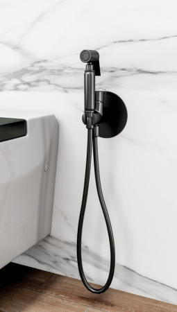 IO Гигиенический душ Round, оружейная сталь