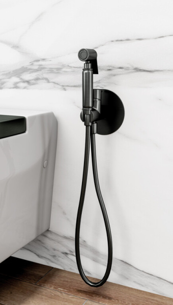 IO Гигиенический душ Round, оружейная сталь