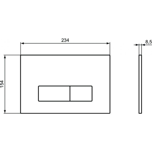 IS Панель смыва OLEAS™ M2 механическая, двойной смыв,  White (Белый)