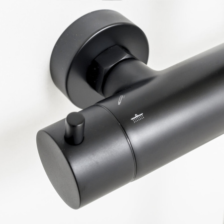 Душевая система CLEVER PANAM EVO XTREME, регул., черный матовый
