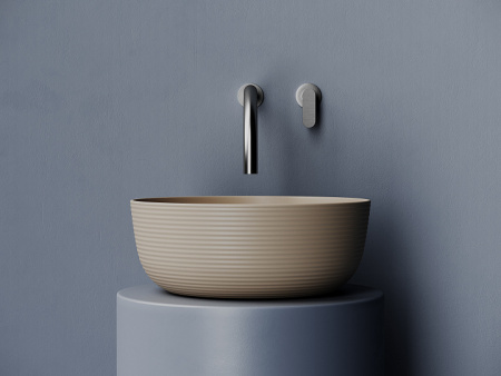 Ceramicanova Умывальник накладной круглый Element 356*356*135мм, цвет капучино матовый