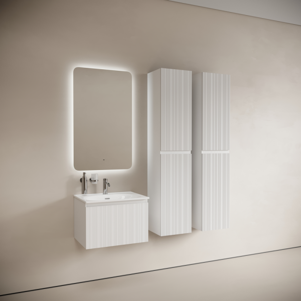 Sancos Тумба подвесная Code, один ящик, доводчики скрытого монтажа 590х453х400, белый