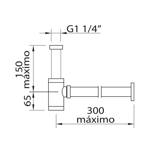 Сифон для раковины CLEVER ELEGANCE, 1 1\4, брашированное золото