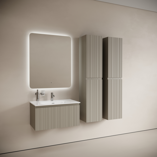 Sancos Тумба подвесная Code, один ящик, доводчики, система пл. закрыв. 785х453х400 серая платина