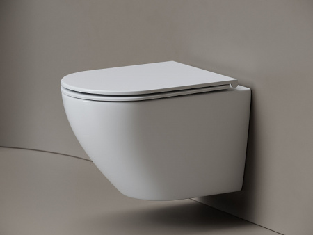 Ceramicanova Унитаз подвесной  Whirl торнадо 3.0 сиденье микролифт крепления белый