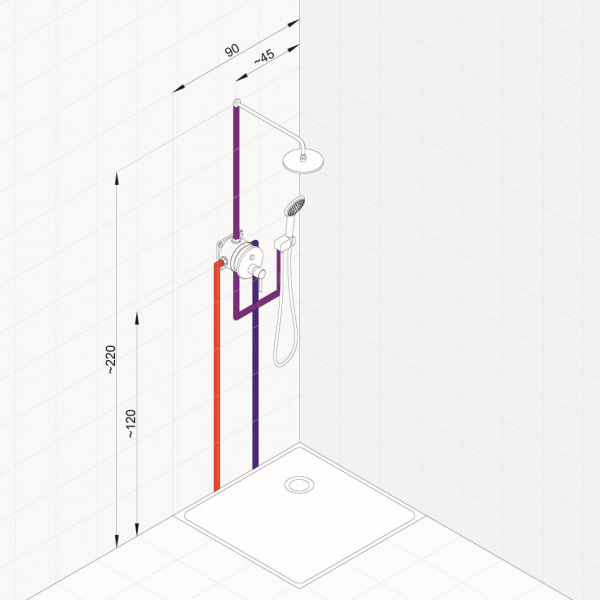 KLUDI BOZZ Комплект для душа (7 в 1) с кнопочным переключателем New