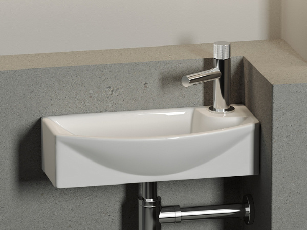 Ceramicanova Умывальник подвесной Element 455*220*130мм, чаша слева, белый