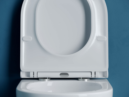 Ceramicanova Унитаз подвесной Vogue Торнадо, с ультратонким сиденьем, микролифт, белый 