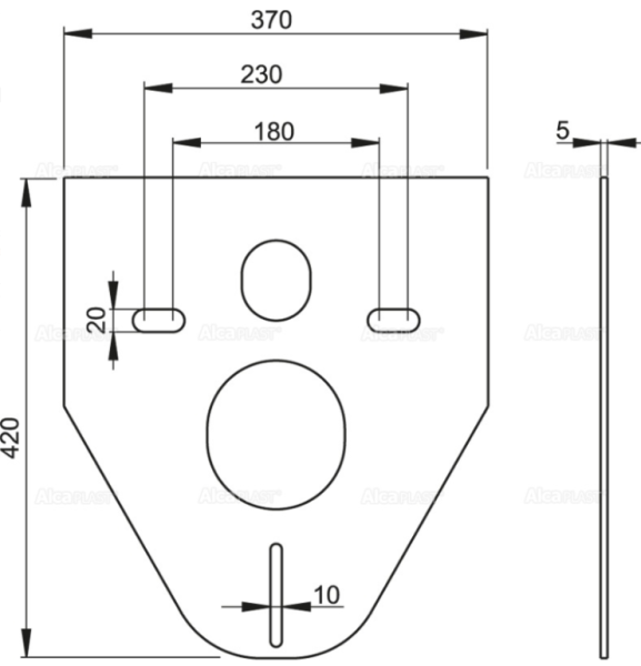 ALCAPLAST Прокладка звукоизоляционная для подвесного унитаза и биде