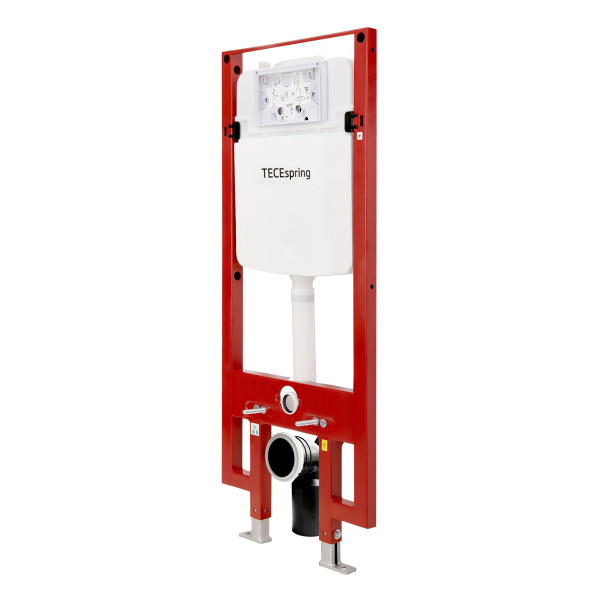 Комплект TECEspring, застенный модуль с унитазом с функцией биде и панелью смыва хром глянц. 