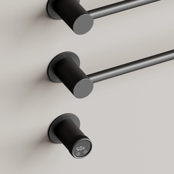 Sancos Полотенцесушитель Linea электрический встраиваемый , черный матовый