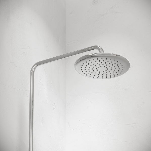 Sancos Душевая стойка Game с изливом и термостатом для ванны/душа хром