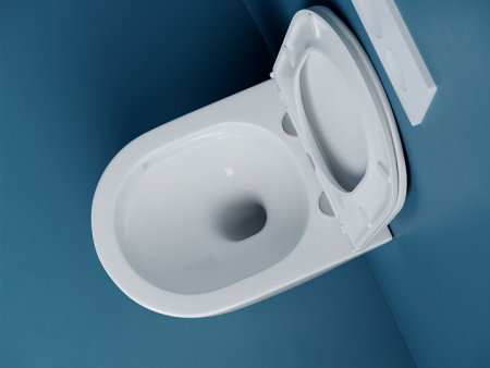Ceramicanova Унитаз подвесной Vogue Торнадо, с ультратонким сиденьем, микролифт, белый 