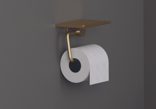 KLUDI VELA R Держатель бумаги, брашированное золото