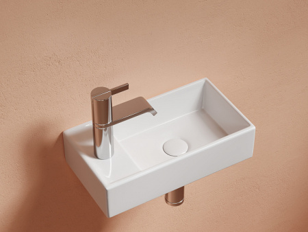 Ceramicanova Умывальник подвесной прямоугольный Element 407*217*100, чаша справа, белая