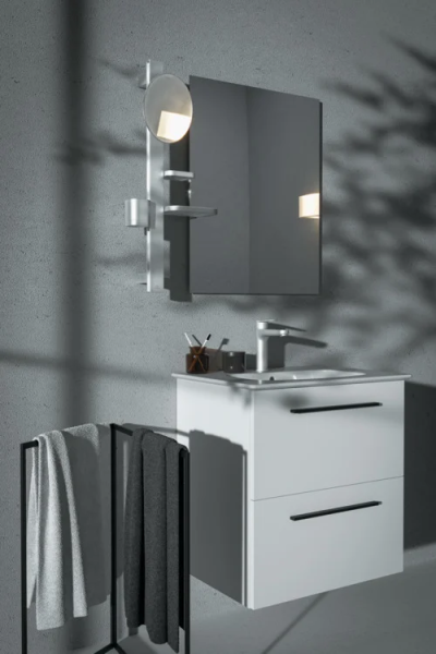 IS CERAFINE O,  Смеситель для раковины, с д/кл, silver