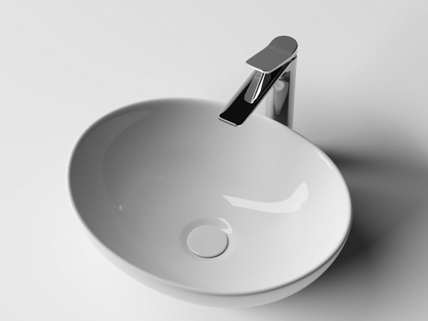 Ceramicanova Умывальник накладной овальный Element 405*330*140 мм белый