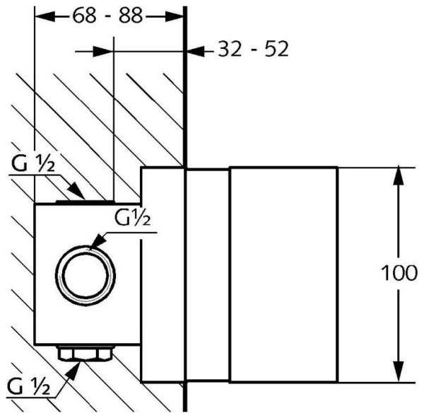 KLUDI Встраиваемая часть смеситель для душа