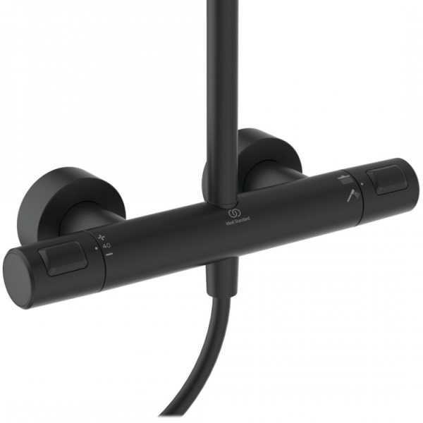 IS Душевая система CERATHERM T25+ с термостатом, черный матовый