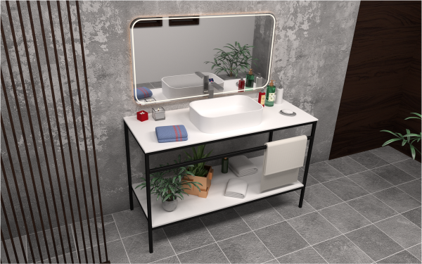 Консоль напольная Radostone Лаура 800*490*730 черный