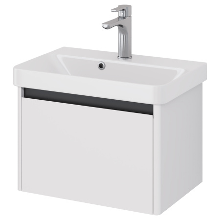 Dreja Luxury, 55 см, Тумба подвесная, 1 ящик,   белый матовый