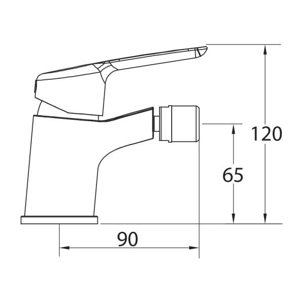 CLEVER PANAM EVO ELEGANCE Смеситель для биде, хром