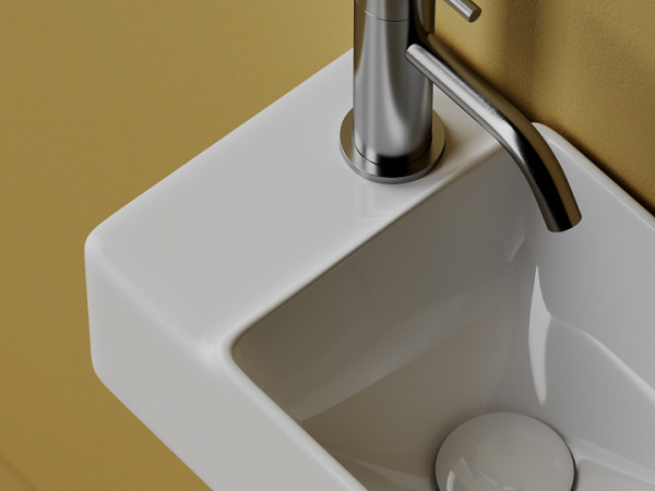 Ceramicanova Умывальник подвесной прямоугольный Element  395*220*125мм, чаша справа