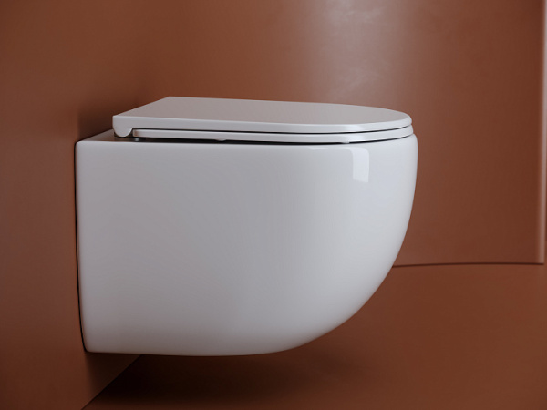 Ceramicanova Унитаз подвесной UP Rimless Торнадо,с ультратонким сидением, микролифт, белый