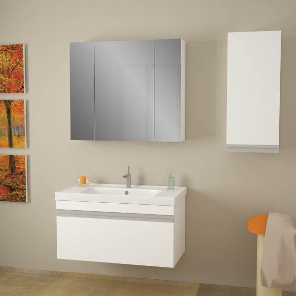 *99.0908 Полупенал GRACE 35 верхний правый, белый