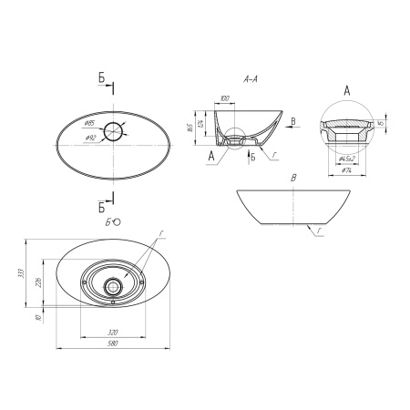 641266 Умывальник Триумф