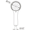 Ручной душ CLEVER UP! URBAN,Ø110, 3 реж., ABS, черный матовый