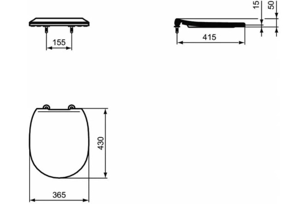 IS CONNECT Подвесной унитаз (E803501), глубокий смыв, с м/л E772401