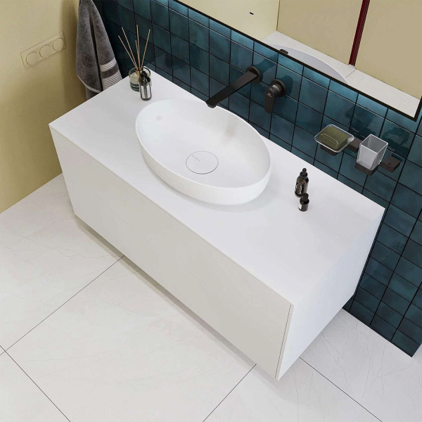 Умывальник Kupala LADIA накладной 530х360х125 мм белый матовый